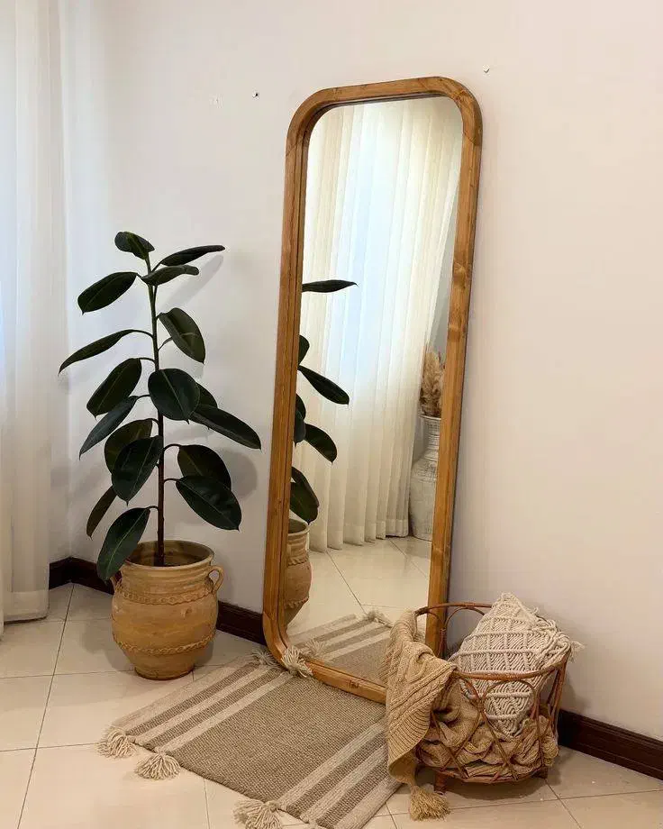 آینه قدی مینیمال چوبی / تولیدی|آینه|رشت, سیا اسطلخ|دیوار