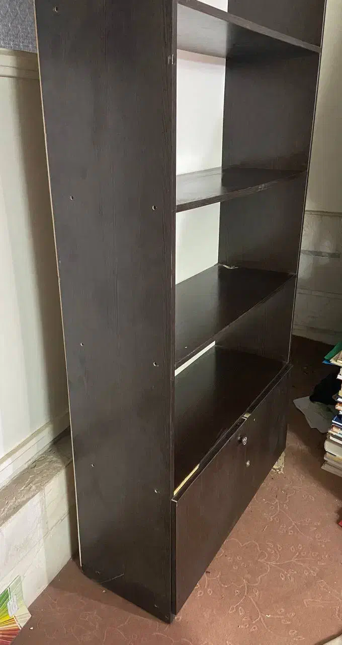 کتابخانه چوبی|کتابخانه، شلف، قفسه‌های دیواری|نیشابور, شهرک فرهنگیان|دیوار