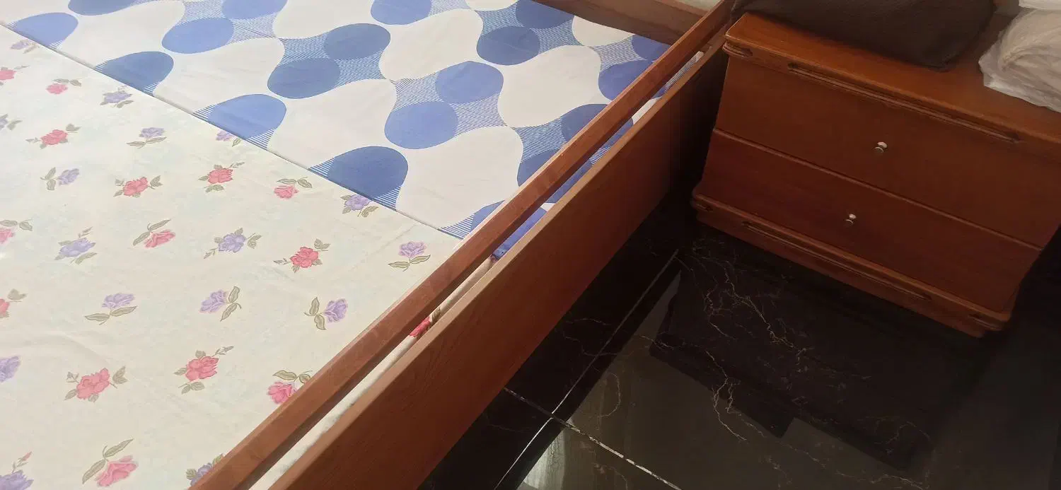 تختخواب دونفره چوب|تخت و سرویس خواب|پرند, فاز ۲|دیوار