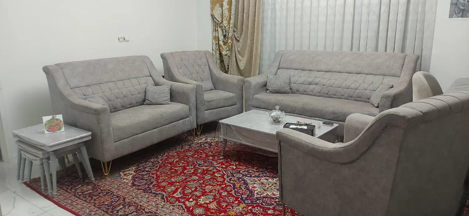 مبل راحتی ۷ نفره با میز وسط و ۳ عسلی|مبلمان خانگی و میز عسلی|فردیس, شهرک سپاه|دیوار