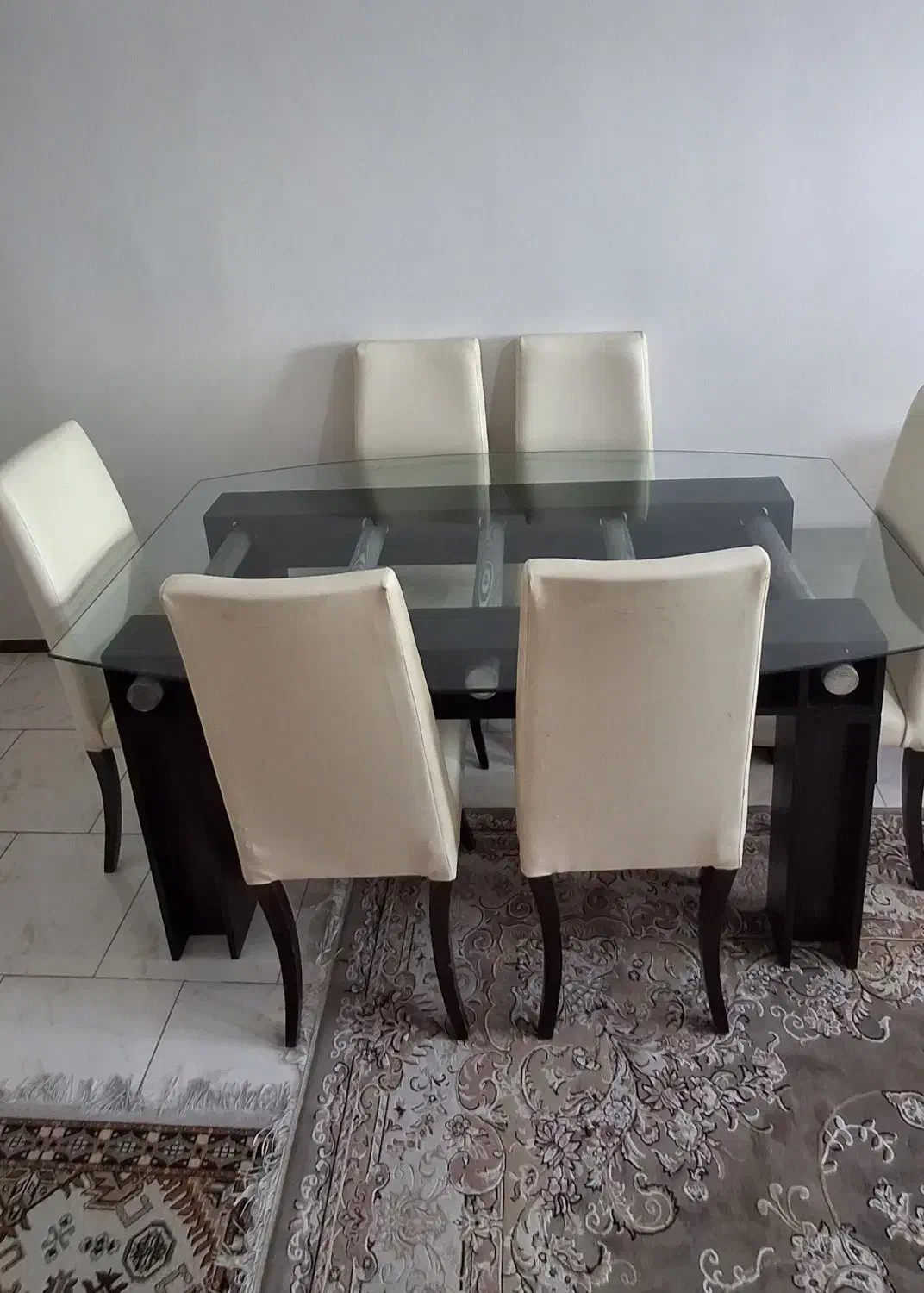 میزناهارخوری۶ نفره باصندلی وشیشه زیرقیمت|میز و صندلی غذاخوری|پردیس, فاز ۱۱|دیوار