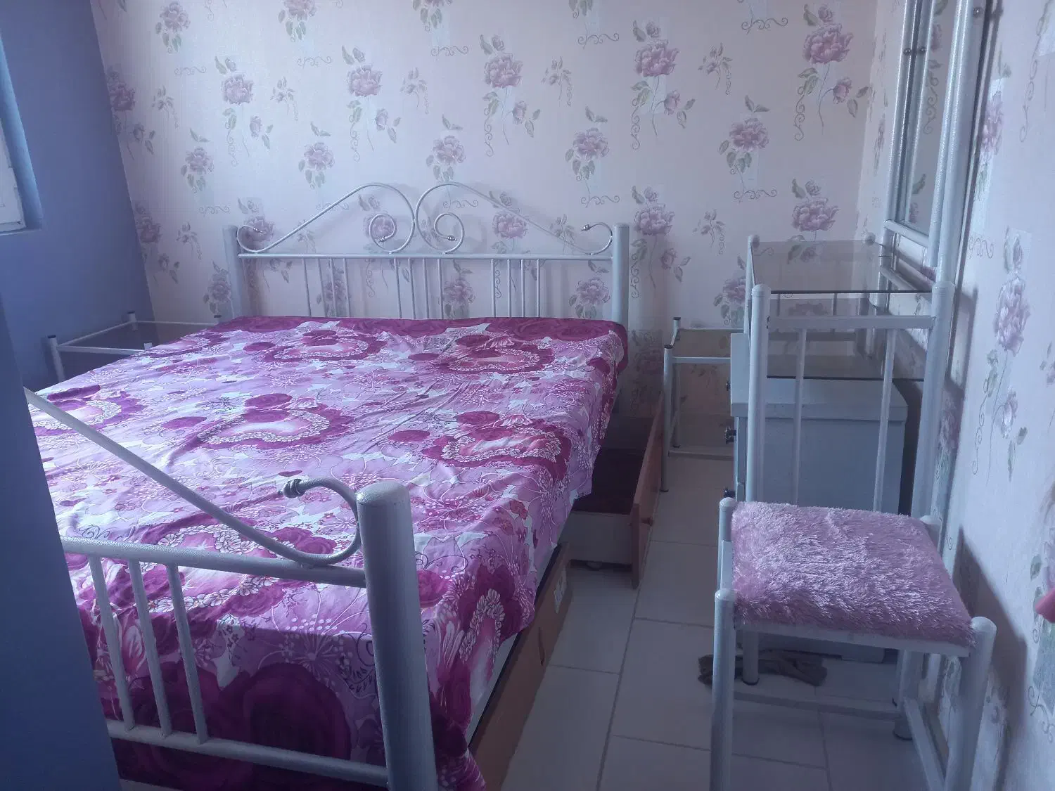 سرویس خواب فرفوژه 2 نفره، سالم و کامل|تخت و سرویس خواب|پرند, فاز ۶|دیوار