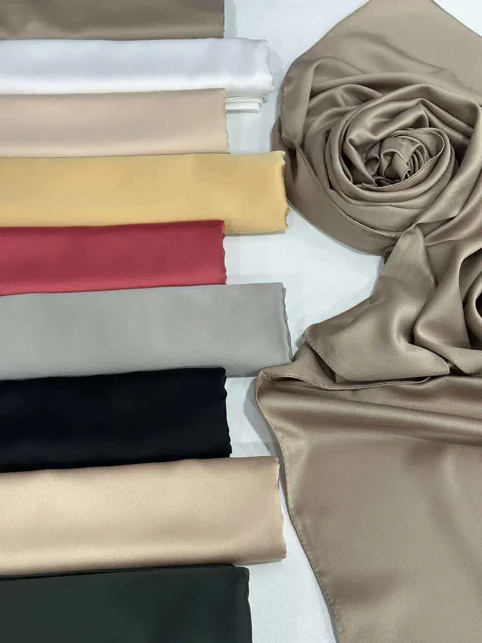 روسری ساتن ابریشم اعلا همراه با 10 تنوع|لباس|خمین, |دیوار