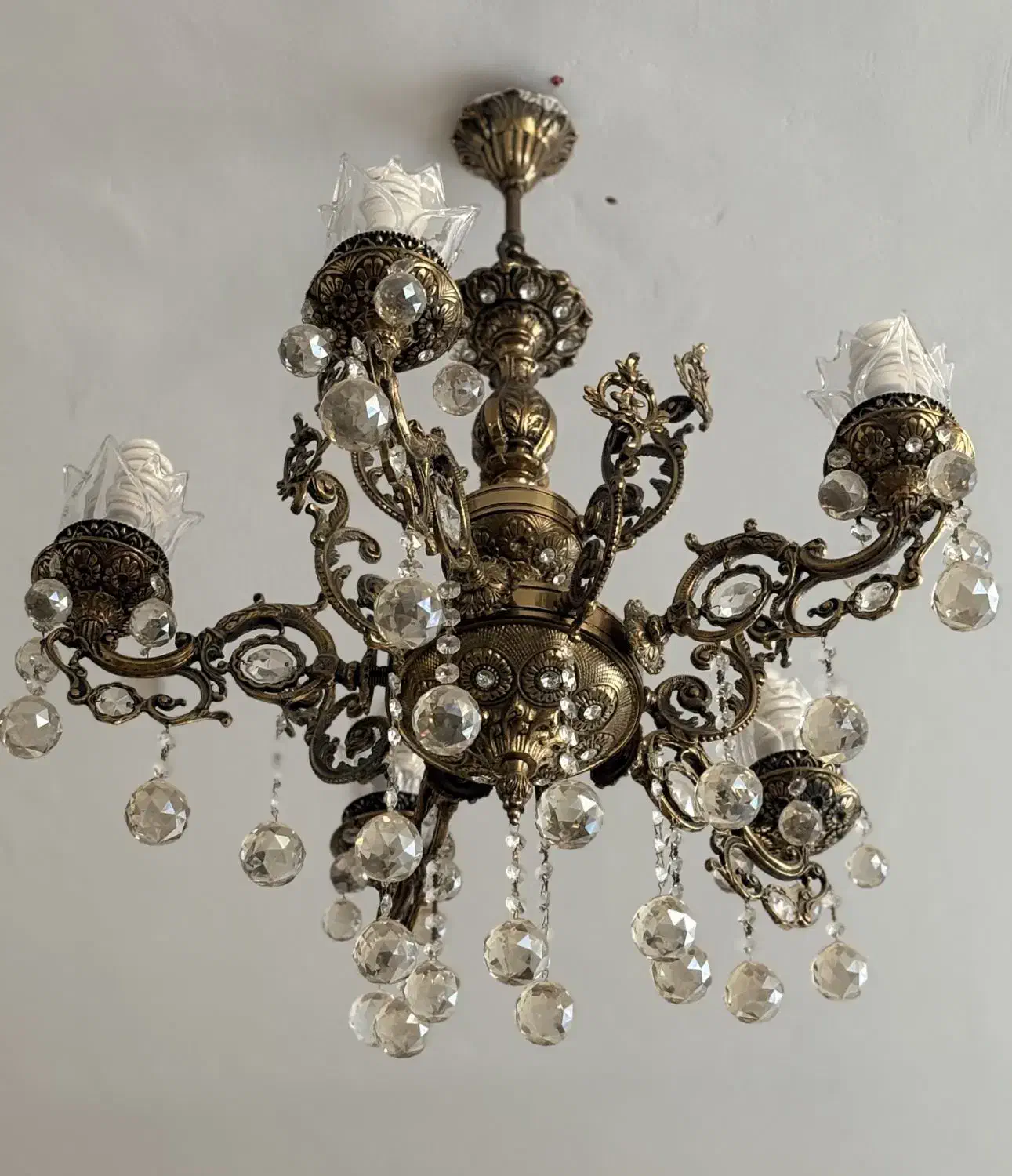 لوستر برنجی ۵ شاخه|لوستر و چراغ آویز|تهران, والفجر (افسریه)|دیوار