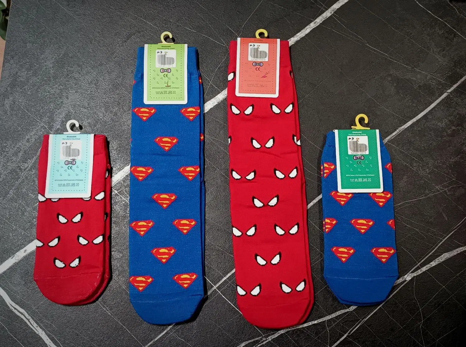 جوراب های فانتزی باب اسفنجی مرد عنکبوتی لبوبو|کفش و لباس بچه|مشهد, عامل|دیوار