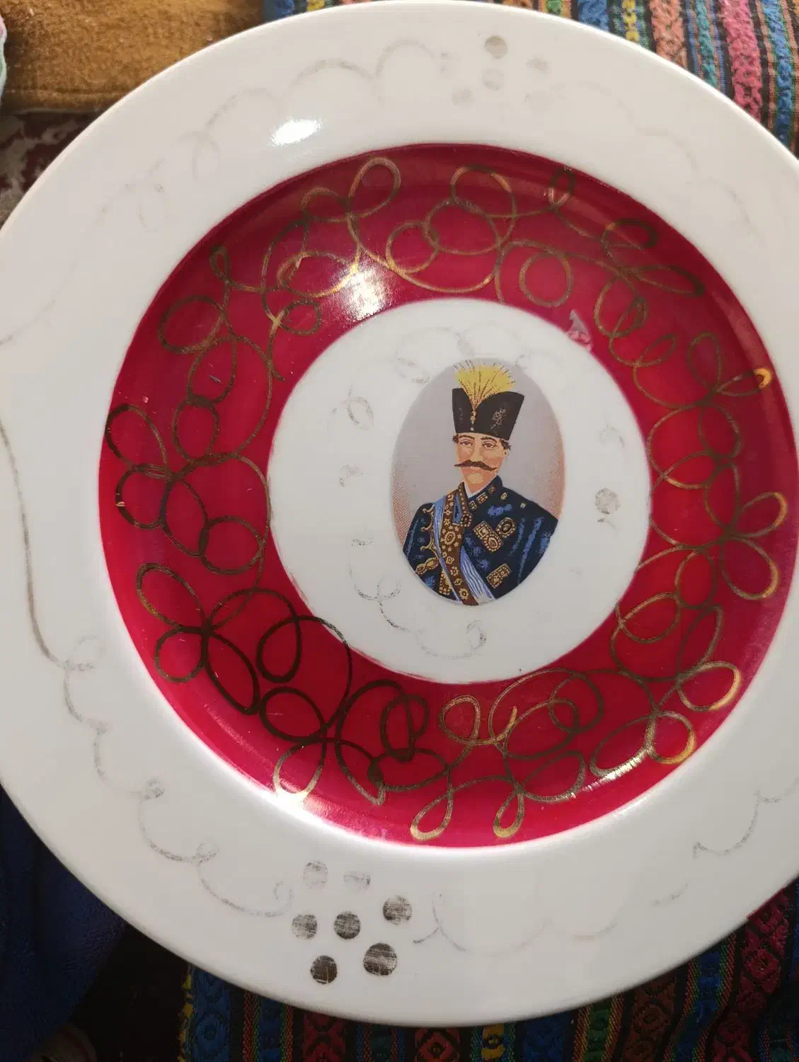 عتیقه بشقاب 26سانتی قدیمی کاره دستگ|کلکسیون اشیاء عتیقه|فلاورجان, |دیوار