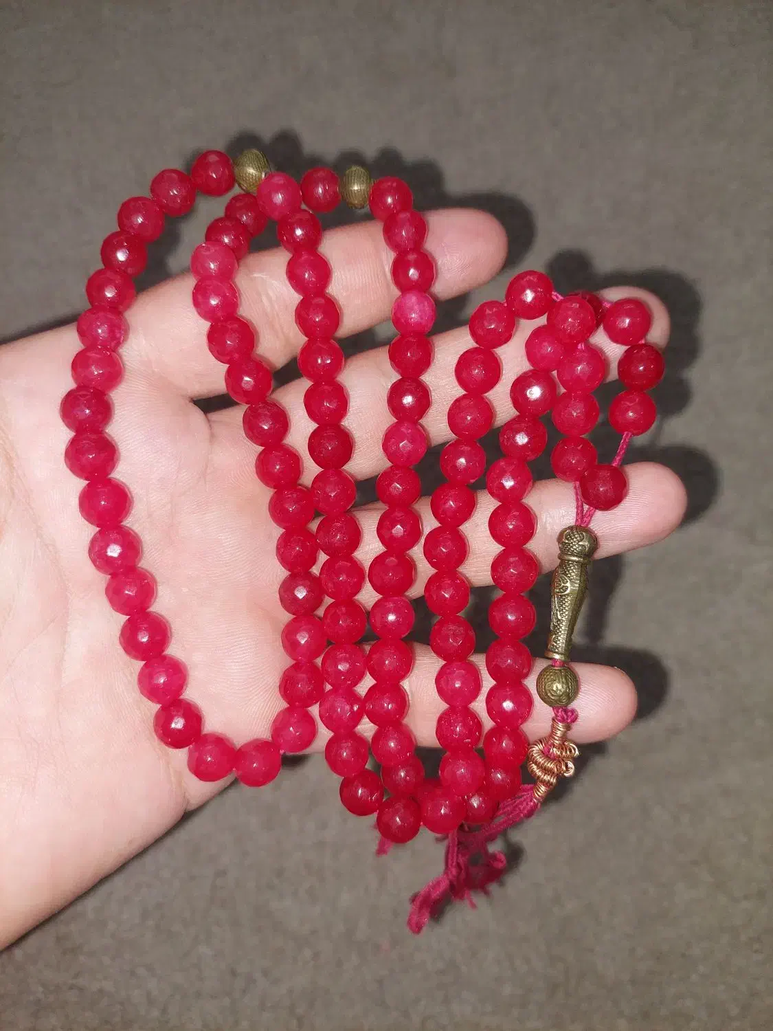 تسبیح جید یاقوتی .|جواهرات|اندیمشک, |دیوار