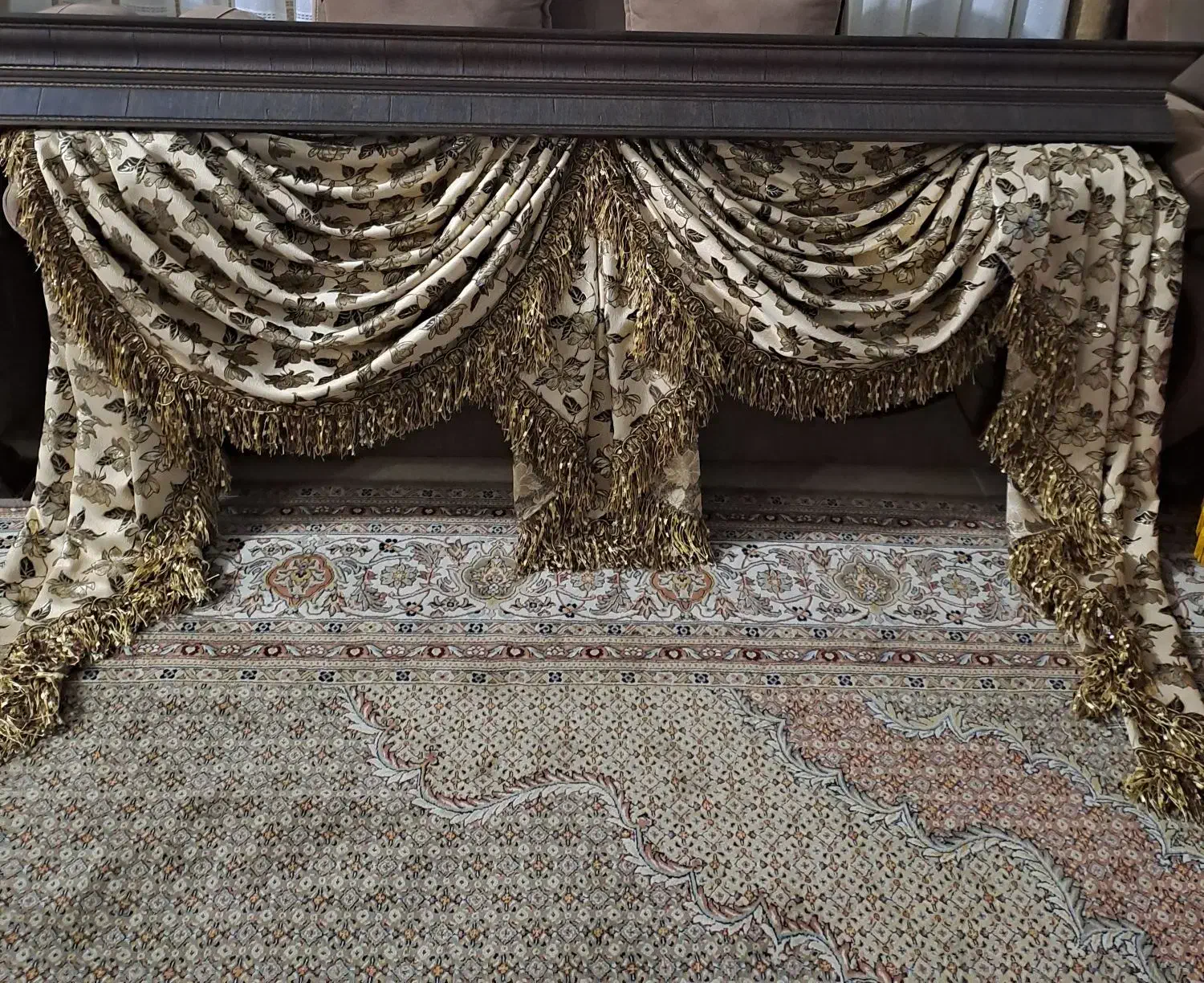 دوعددهلال باکتیبه عرض ۱۸۰ طول ۱۳۰|پرده، رانر، رومیزی|آزادشهر, |دیوار