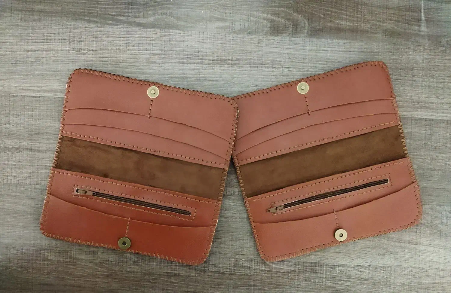 کیف پولی چرمی دست دوز|کیف، کفش، کمربند|اصفهان, کوی ولی عصر|دیوار