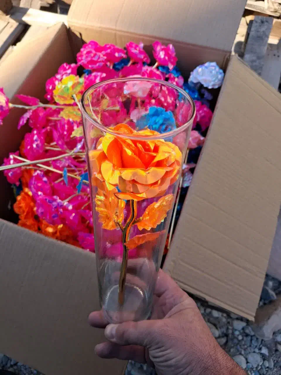 گل رز هفت رنگ رز|گل مصنوعی|محمدشهر, ولدآباد|دیوار