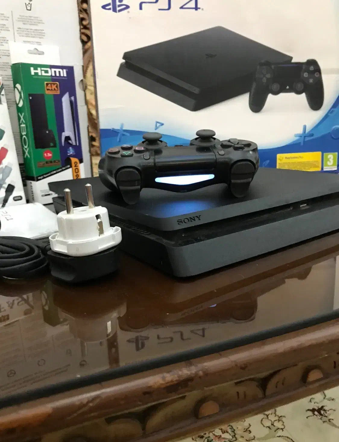 PS4 SLIM 1TB دو دسته کپی خور ۱۰ بار ب برق نخورده|کنسول، بازی ویدئویی و آنلاین|کرج, کارخانه قند|دیوار