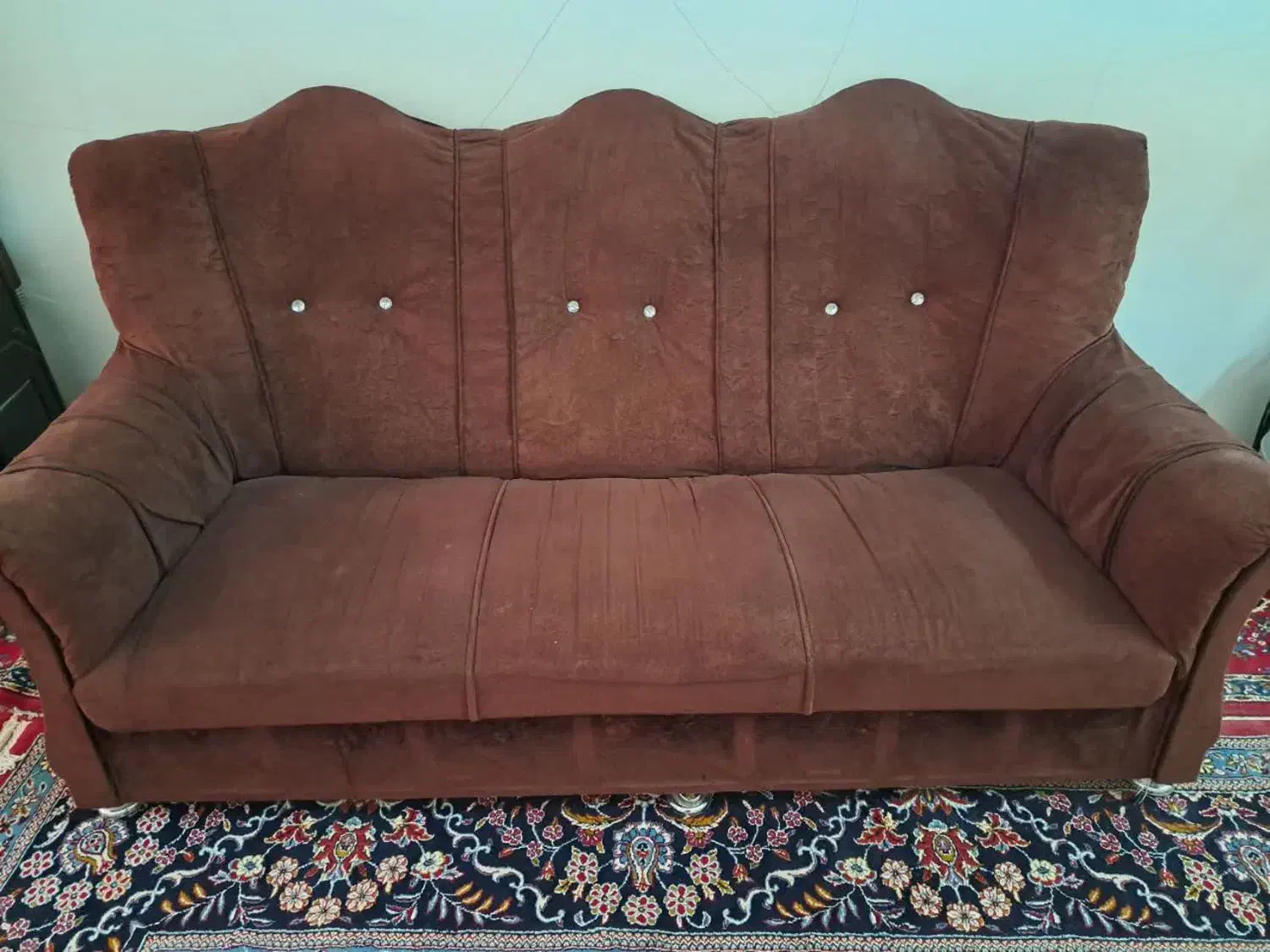 مبل کارکرده خانگی سالم4تیکه وتمیز7نفره نقدی تخفیف|مبلمان خانگی و میز عسلی|آران و بیدگل, |دیوار