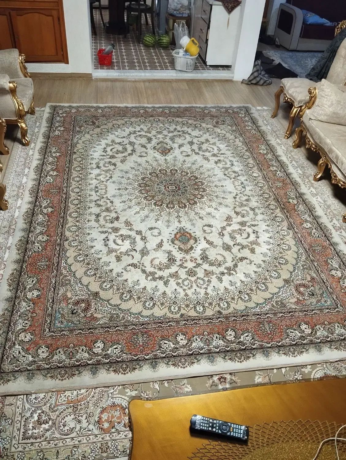 جفت ۹ متری فرش ماشینی ۷۰۰شانه ۱۰۰٪ آکرلیک|فرش|اصفهان, طامه|دیوار