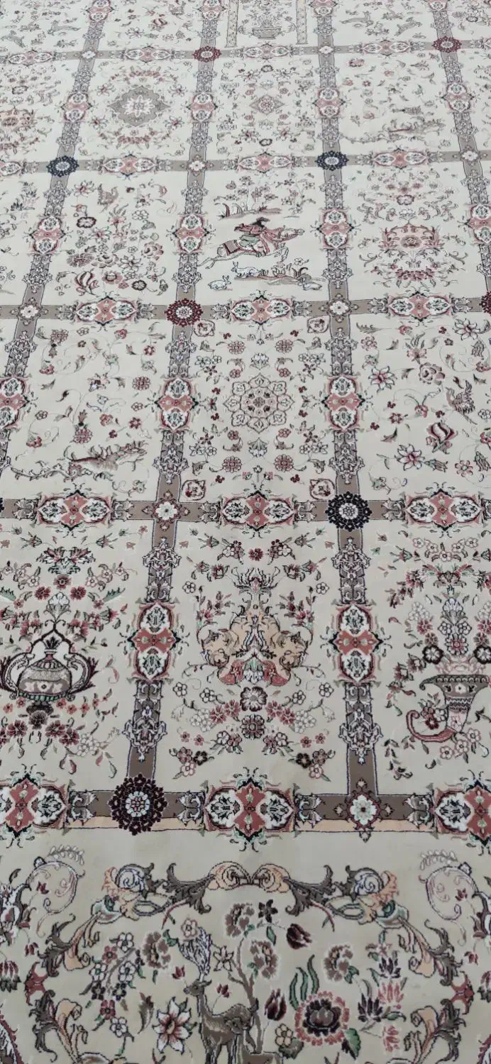 دو عدد فرش 12متری مشهد سالم تمیز تمام نخ|فرش|کاشمر, |دیوار