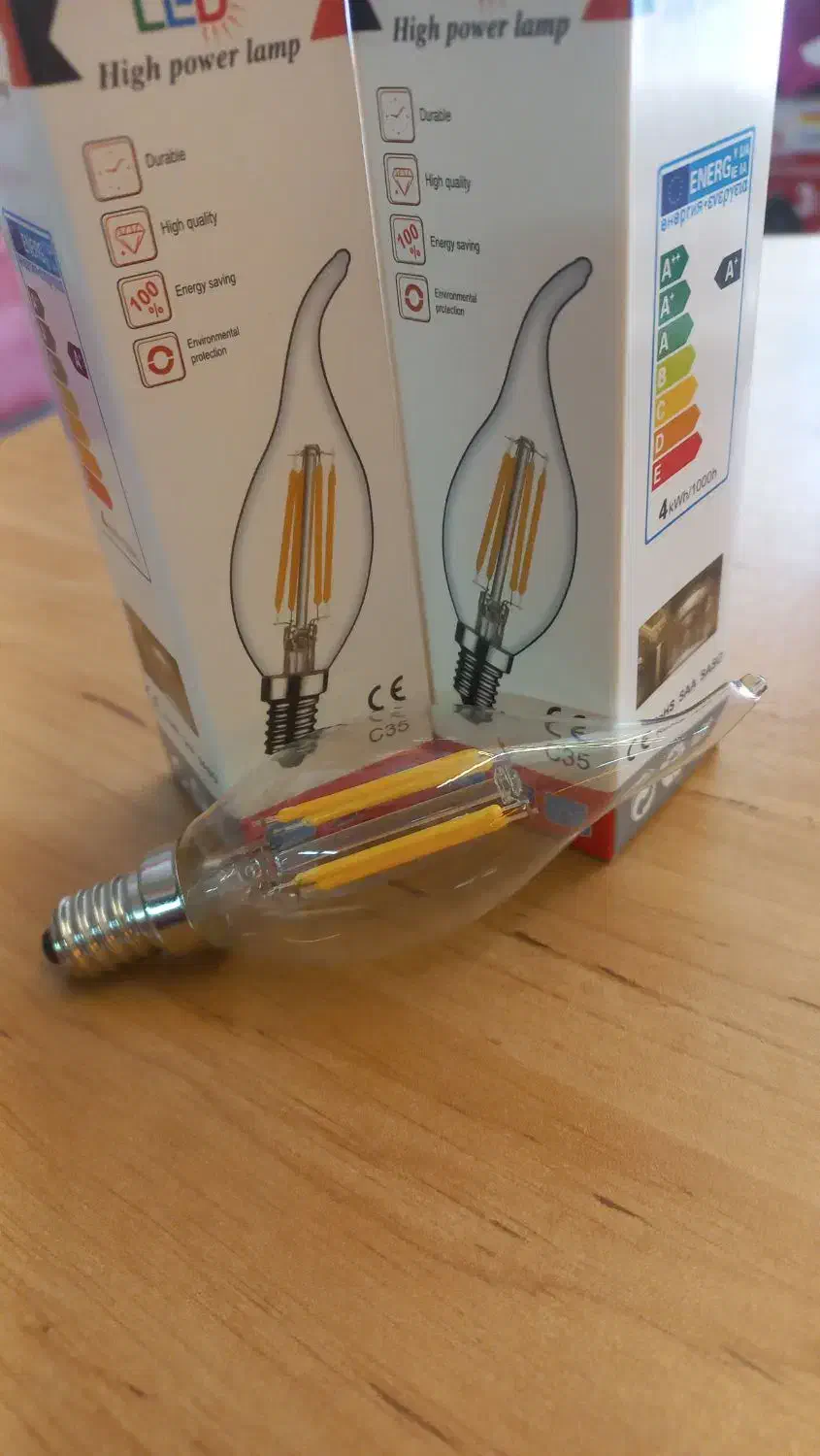 لامپ لوستری ۴ وات فلامنتی   مدل اشکی آفتابی|لامپ و چراغ|مشهد, نوید|دیوار