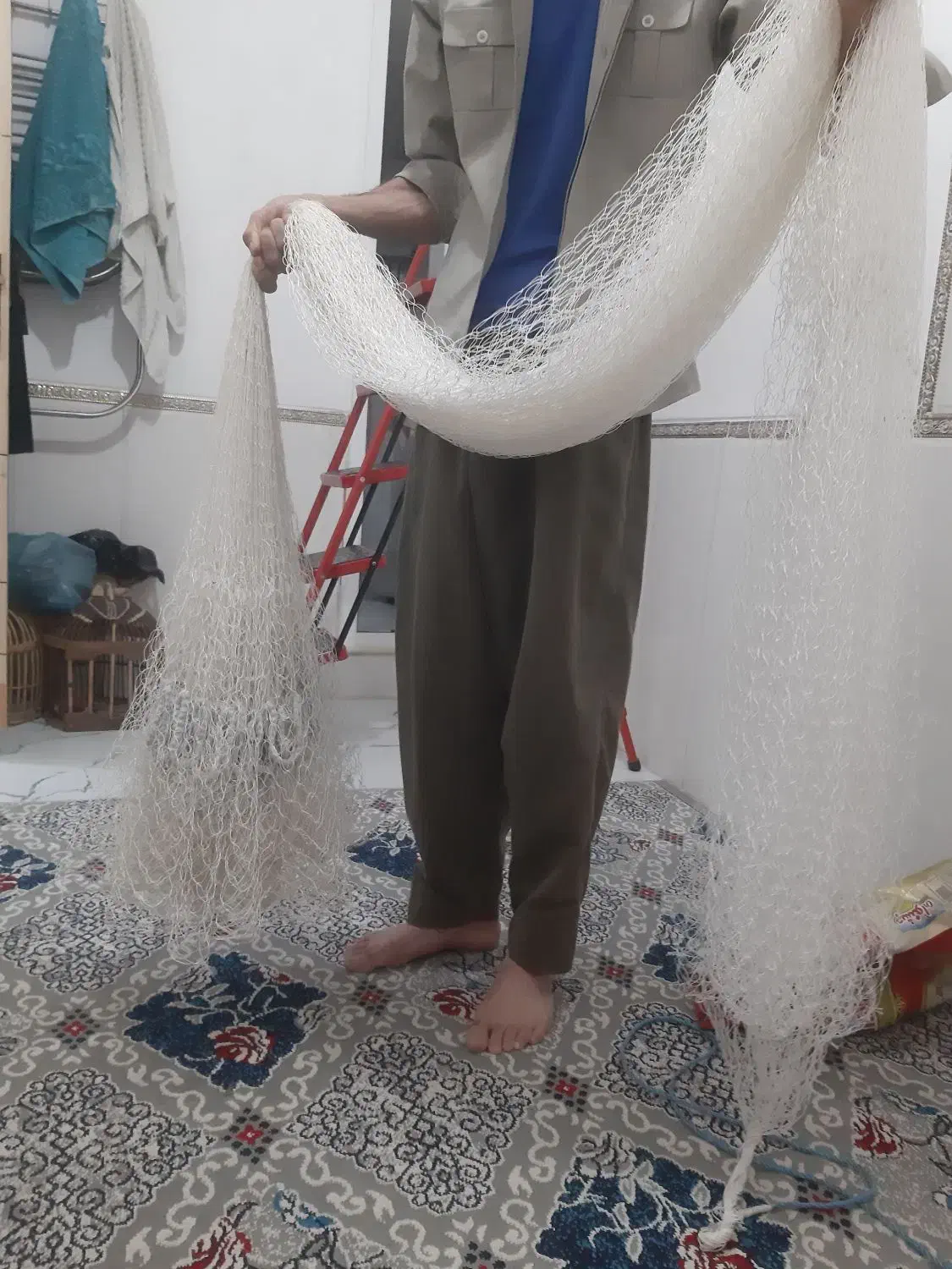 تور ماهیگیری دستبافت|ماهیگیری|جوانرود, |دیوار