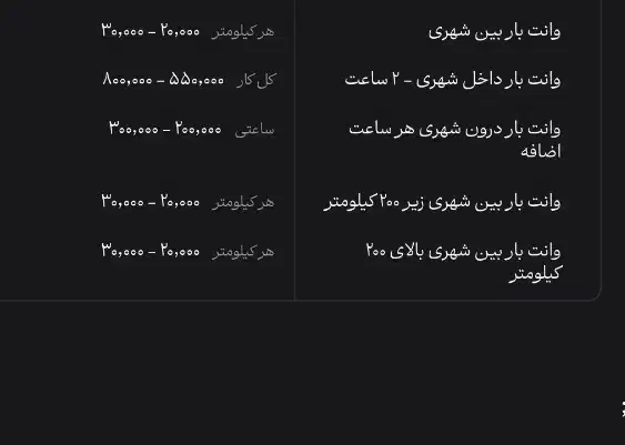 وانت بار درون شهری وبرون شهری|خدمات حمل و نقل|زابل, |دیوار
