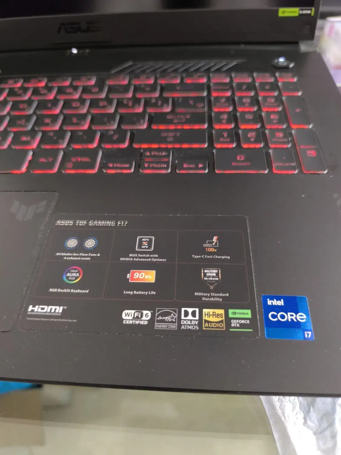 لب تاپ asus gaming tuf f17 fx707|رایانه همراه|کرمانشاه, |دیوار