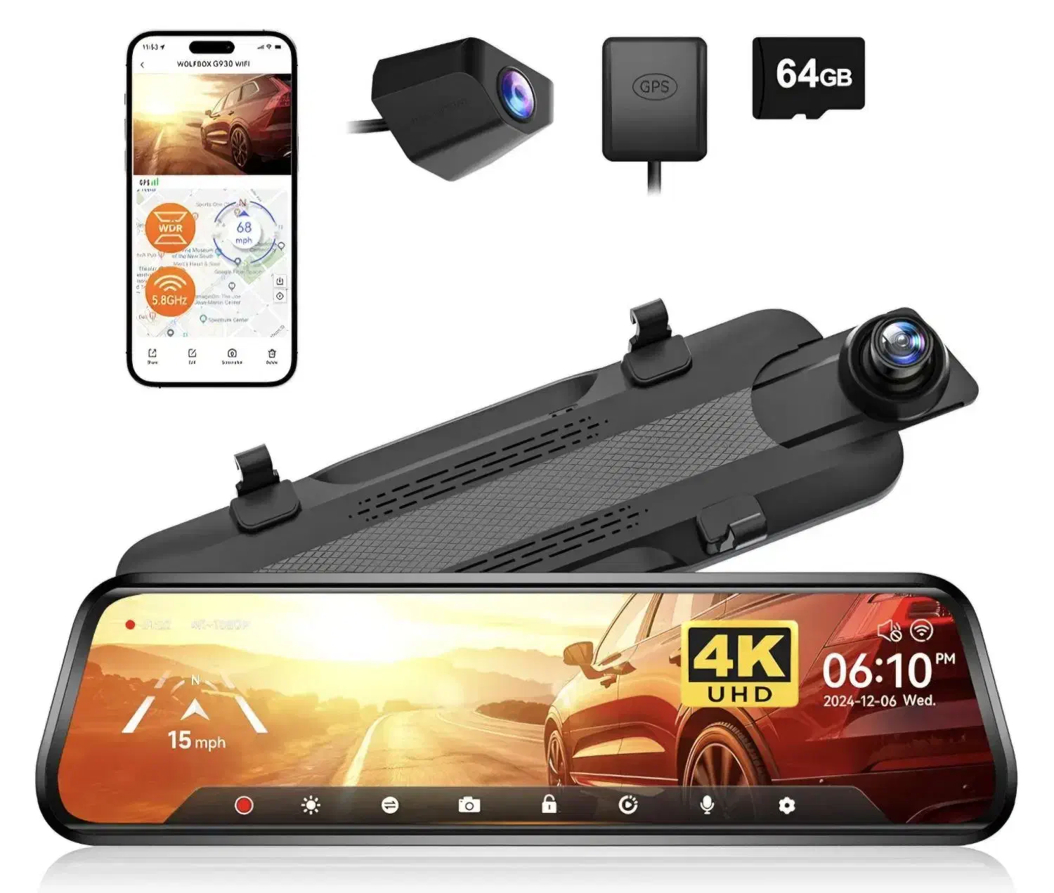 آینه دوربین دار حرفهای|قطعات یدکی و لوازم جانبی|کیش, |دیوار