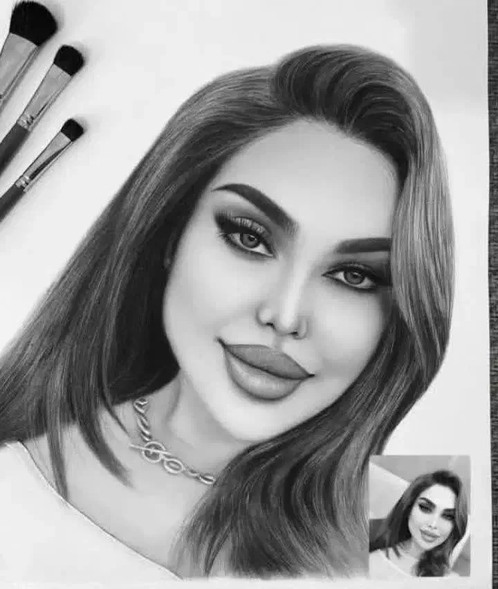 فروش ویژه طراحی چهره روز مادر و زن|تابلو، نقاشی، عکس|همدان, |دیوار