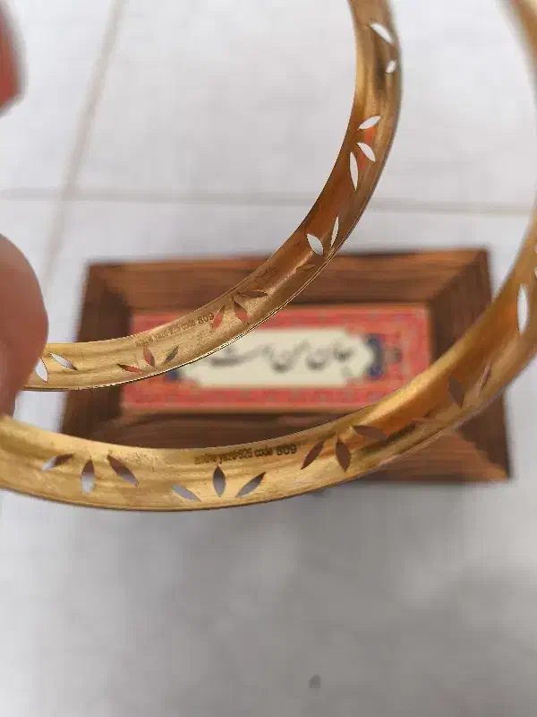 النگو نقره ۹۲۵ با آبکاری طلایی سایز ۳|جواهرات|کرمانشاه, |دیوار