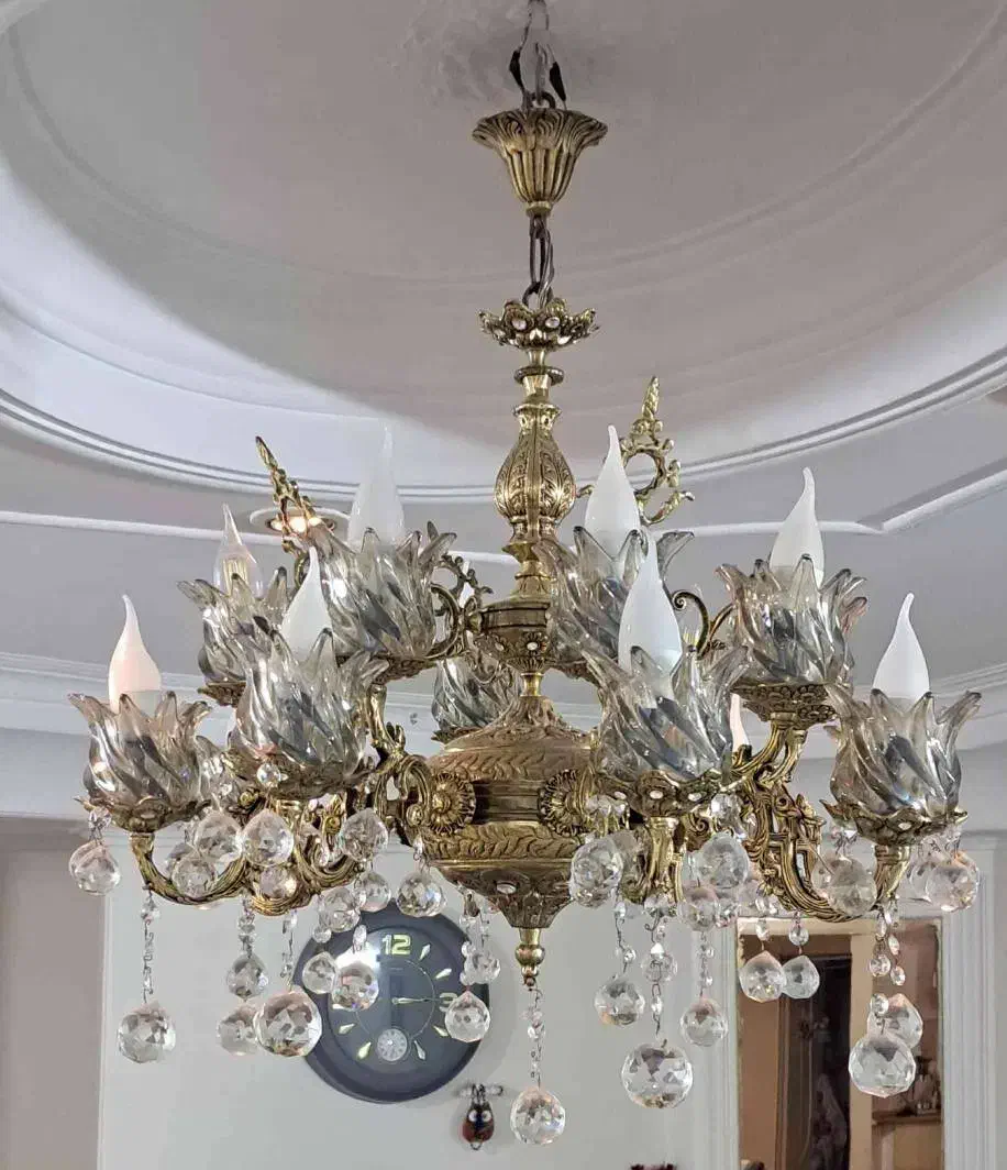 لوستر برنجی|لوستر و چراغ آویز|تهران, کاشانک|دیوار