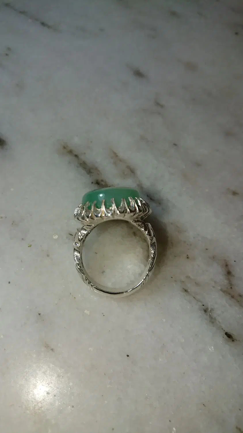 انگشتر عقیق سبز روشن|جواهرات|تهران, دستغیب|دیوار