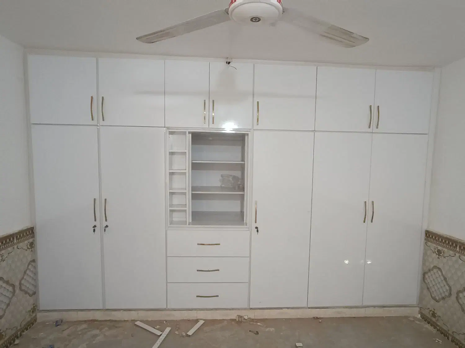 کمد دیواری پاکچوب متری ۳۸۰۰|کتابخانه، شلف، قفسه‌های دیواری|رامشیر, |دیوار