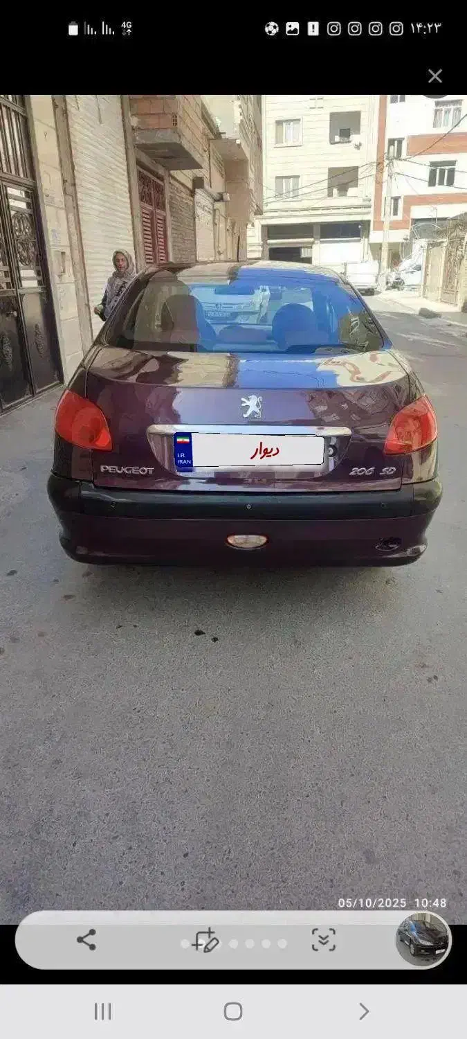 206 sd v8 مدل۹۰|خودرو سواری و وانت|کرج, ساسانی (قلمستان)|دیوار