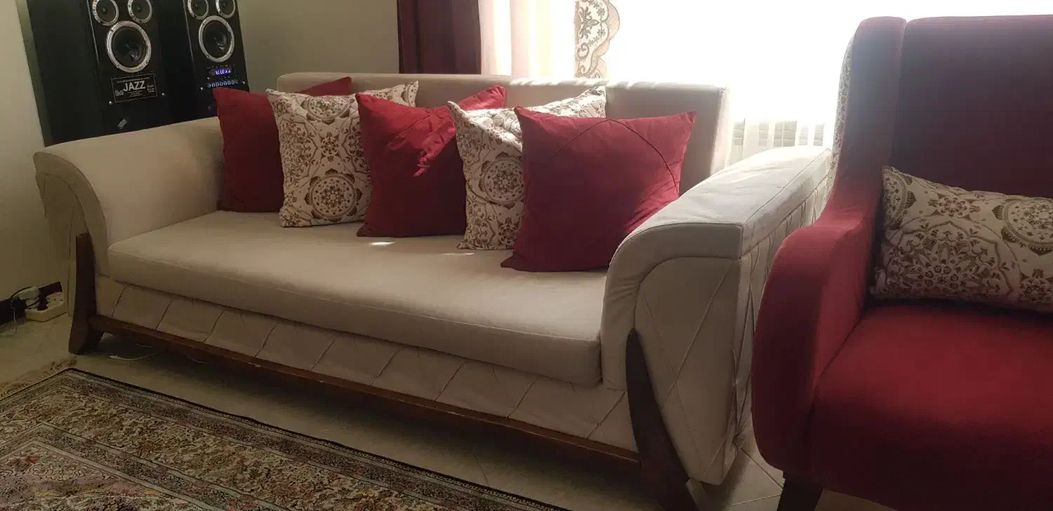 سرویس مبلمان۷ نفره غذاخوری ۶نفره|مبلمان خانگی و میز عسلی|رودهن, |دیوار