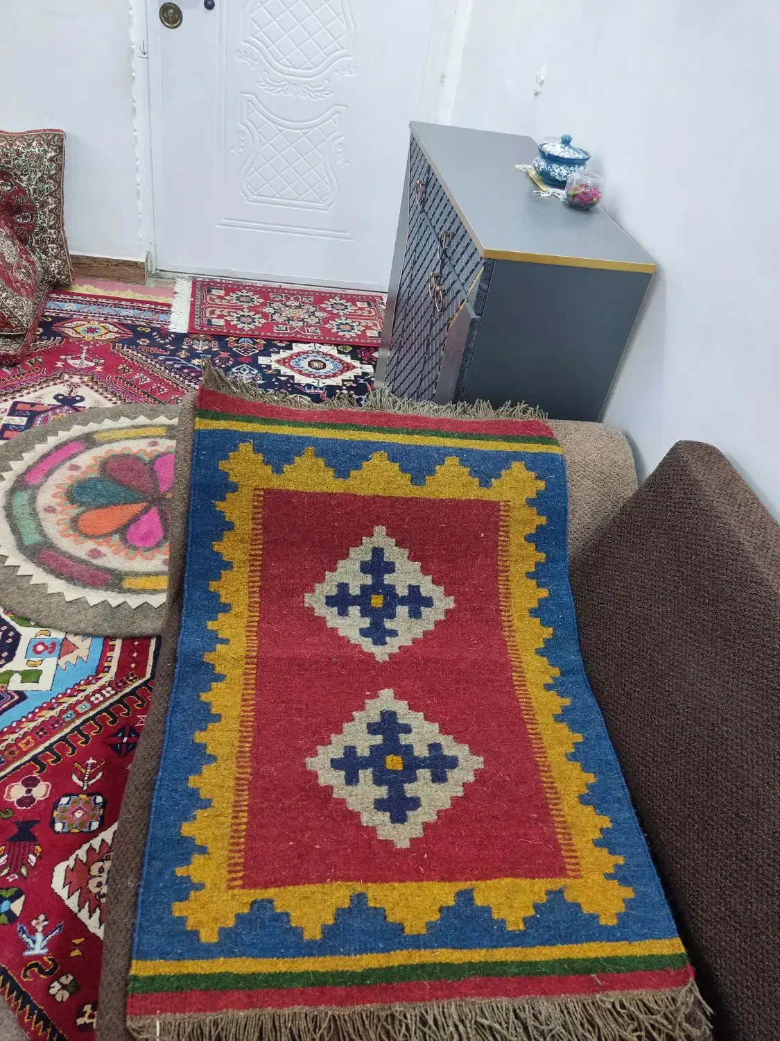 گلیم های پشمی دستبافت|گلیم، جاجیم، گبه|یاسوج, |دیوار