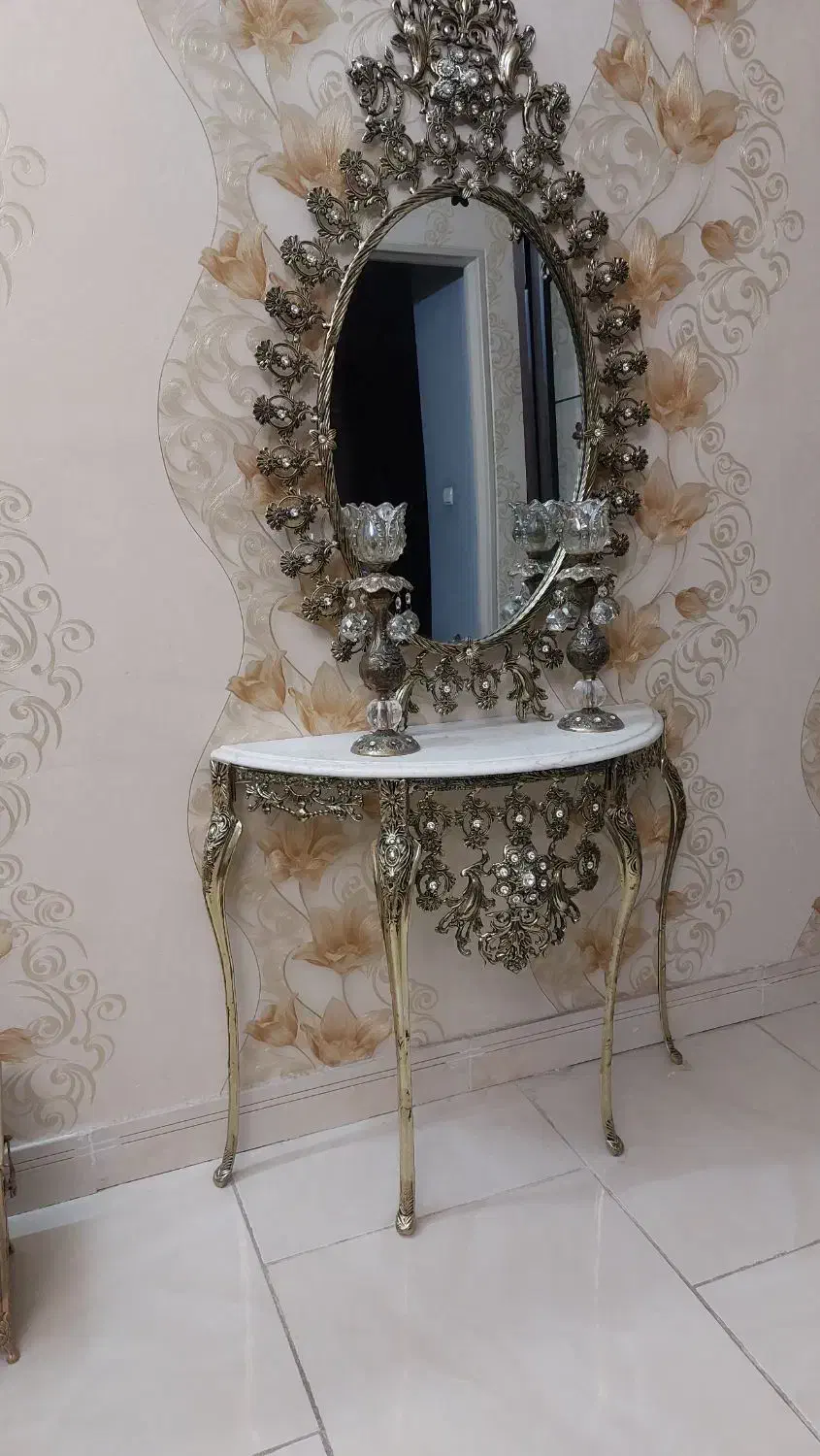 آینه شمعدان و لوستر و دیوار کوب برنز اصل|آینه|اراک, |دیوار