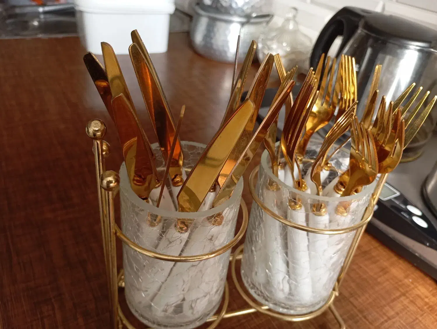 سرویس ۲۴ تا چاقو و چنگال سرامیکی نو|ظروف سرو و پذیرایی|دورود, |دیوار