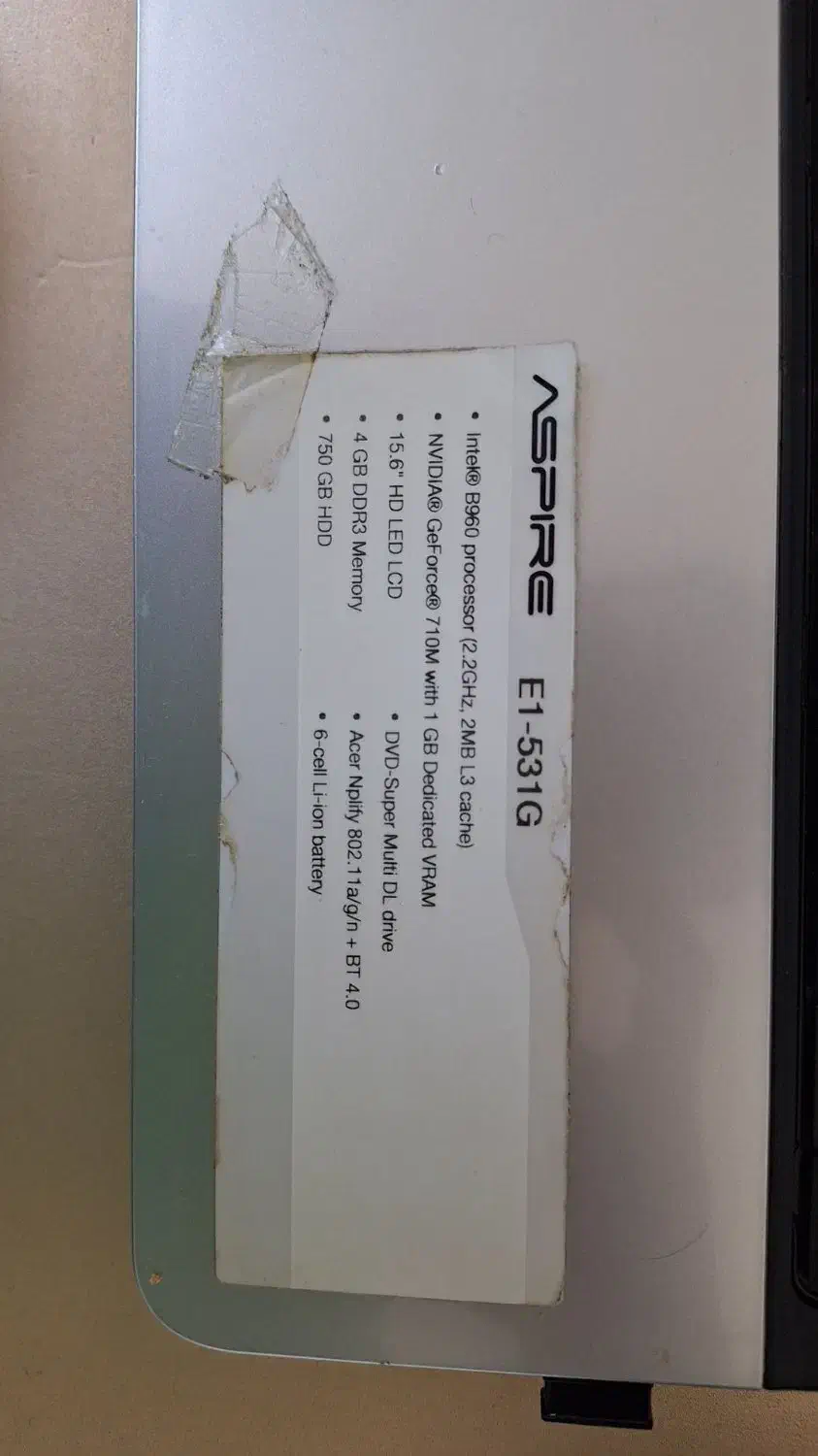 لپاپ aser|رایانه همراه|میانه, |دیوار