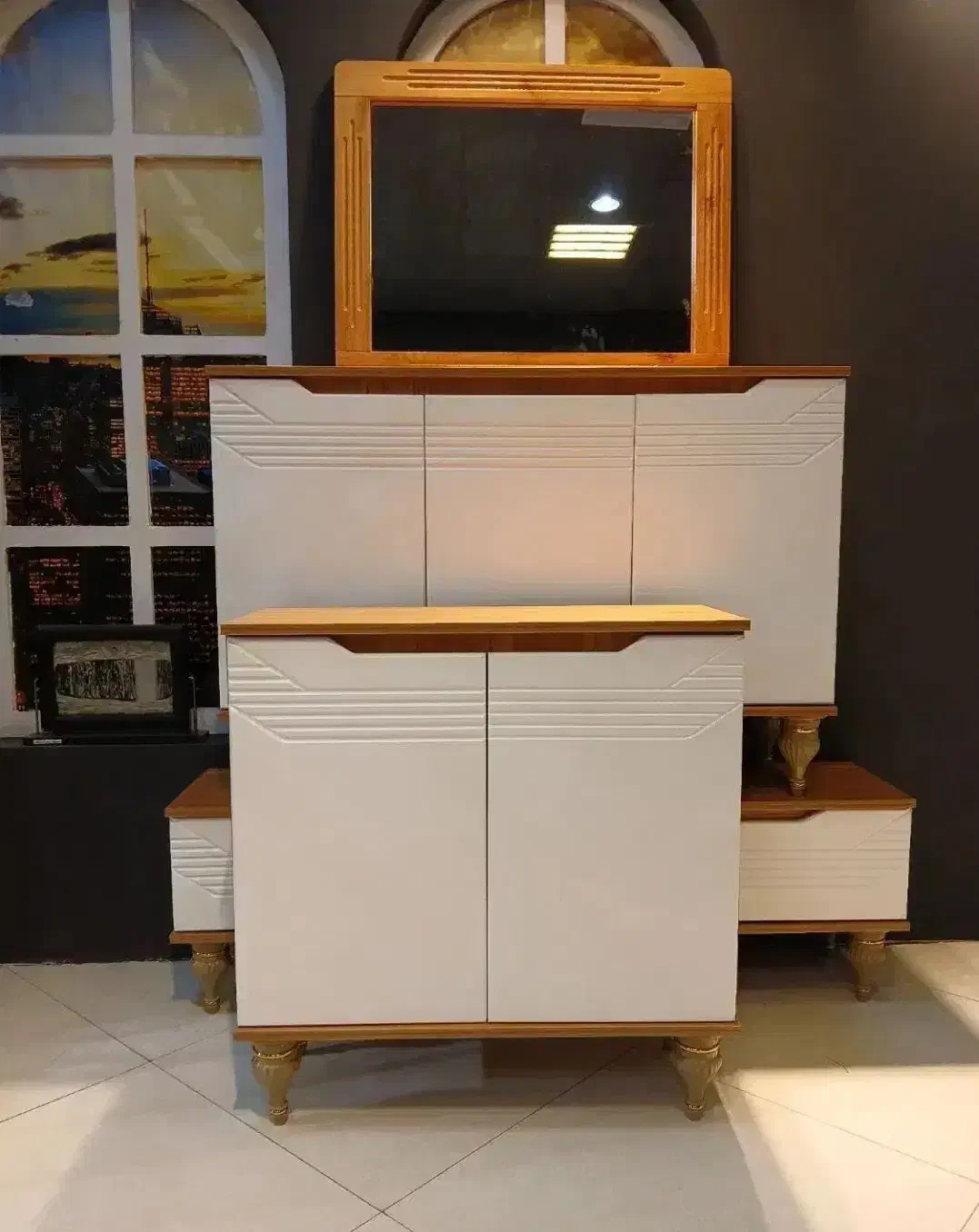 اینه کنسول میز تیوی جاکفشی|بوفه، ویترین، کنسول|پرند, فاز ۶|دیوار