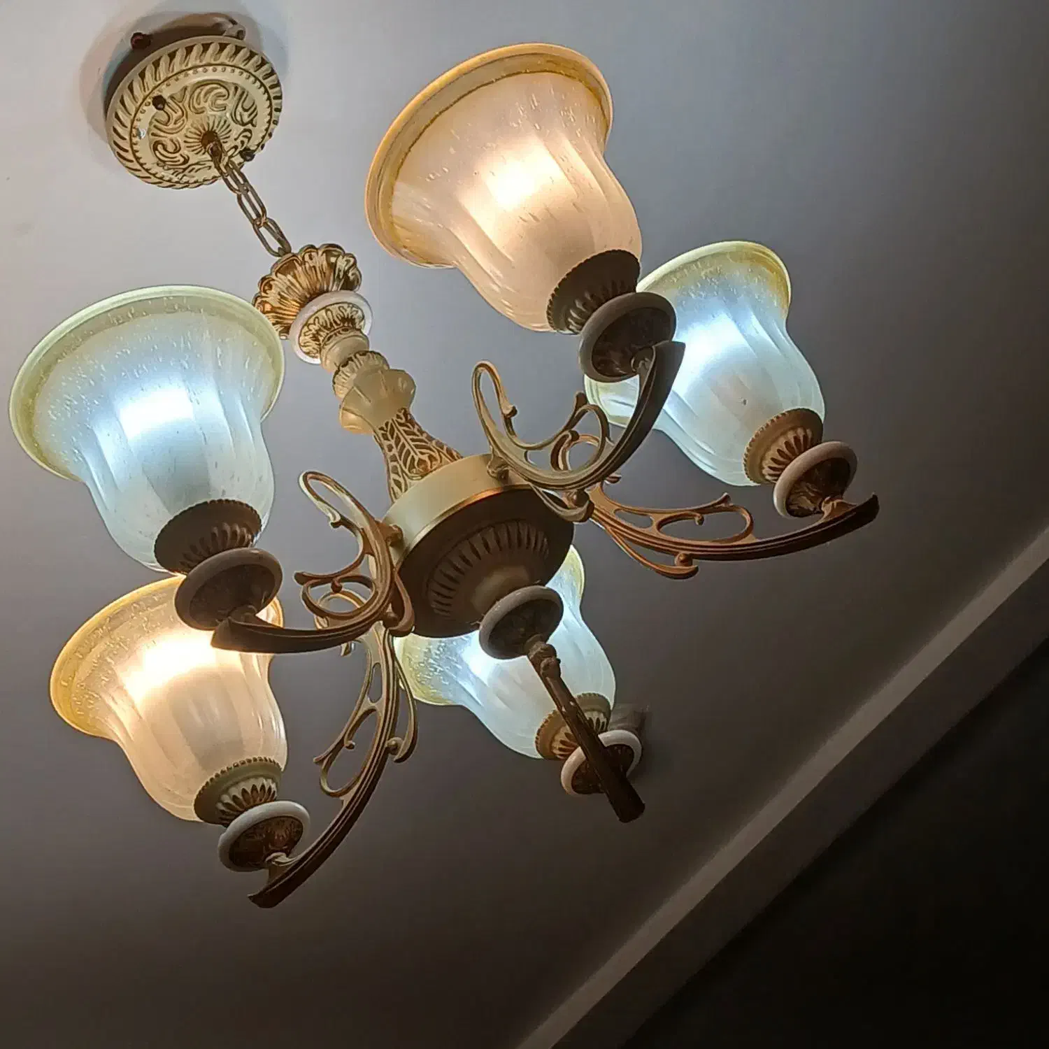 لوستر پنج شاخه|لوستر و چراغ آویز|پردیس, فاز ۱۱|دیوار