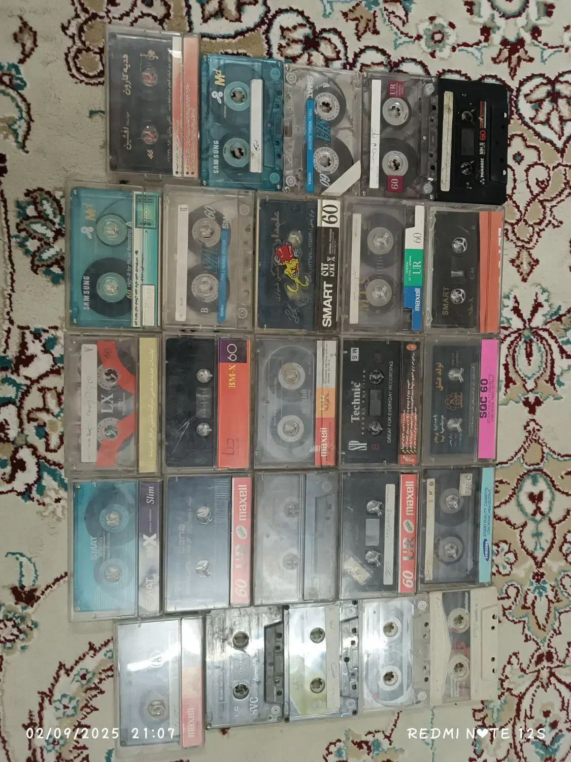 25 عدد نوار کاست قدیمی|کلکسیون اشیاء عتیقه|مبارکه, |دیوار