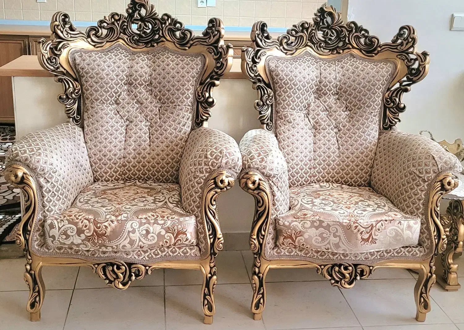 موبل سلطنتی ۷نفره|مبلمان خانگی و میز عسلی|زنجان, |دیوار