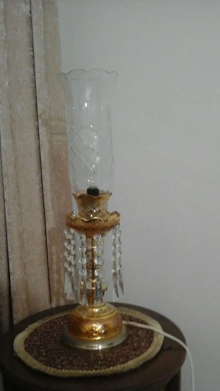 شمعدان با لاله کریستال|لوستر و چراغ آویز|تهران, دروس|دیوار