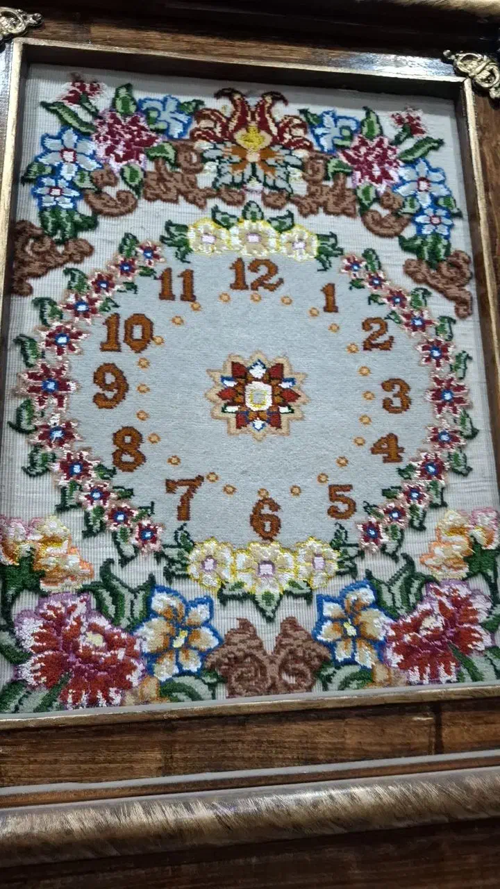 تابلو فرش طرح ساعت|تابلو فرش|اسلام‌شهر, شهرک واوان|دیوار