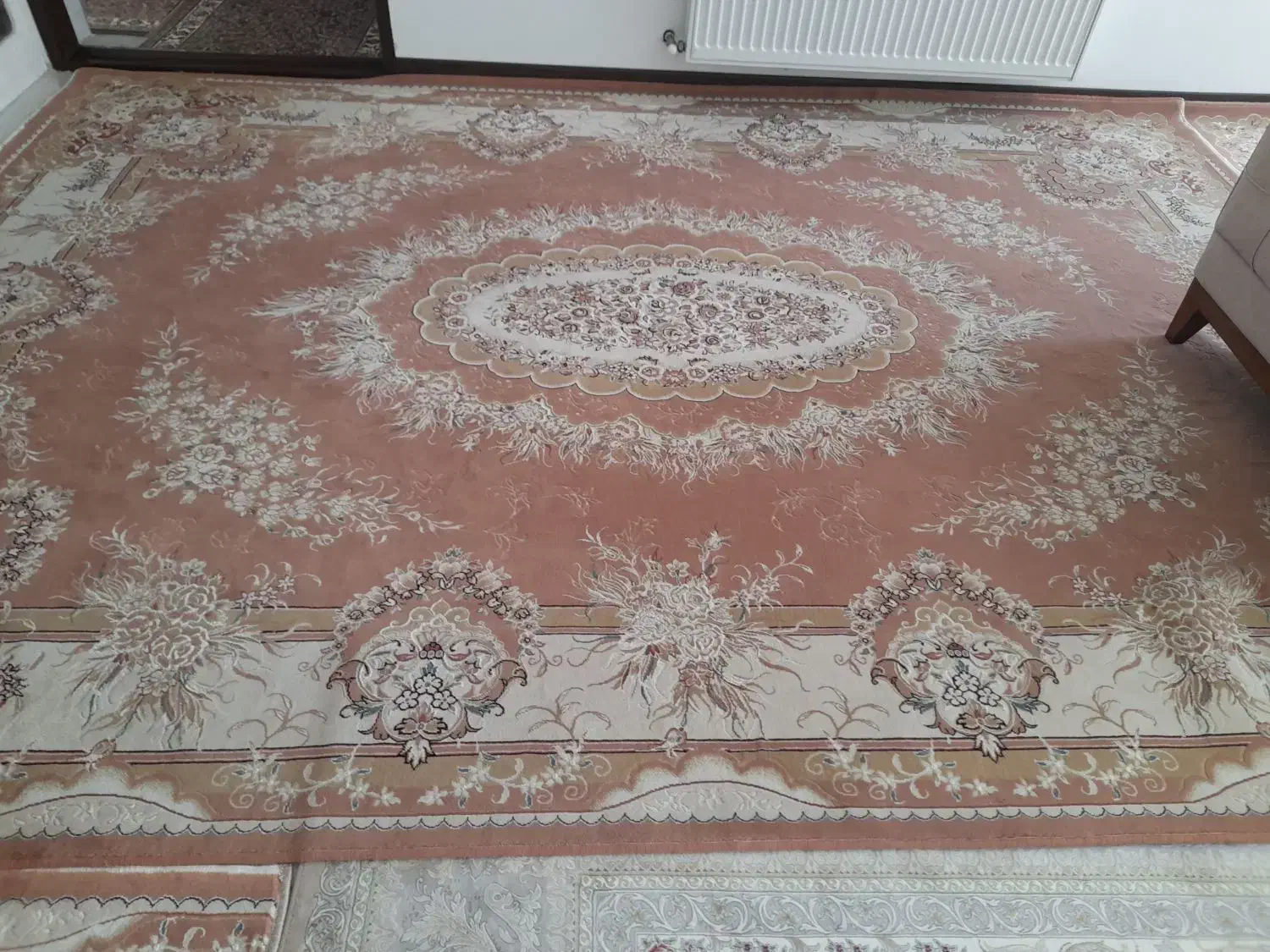 دوتخته فرش ۹متری پردیسان نقش برجسته درحدنو|فرش|خمین, |دیوار