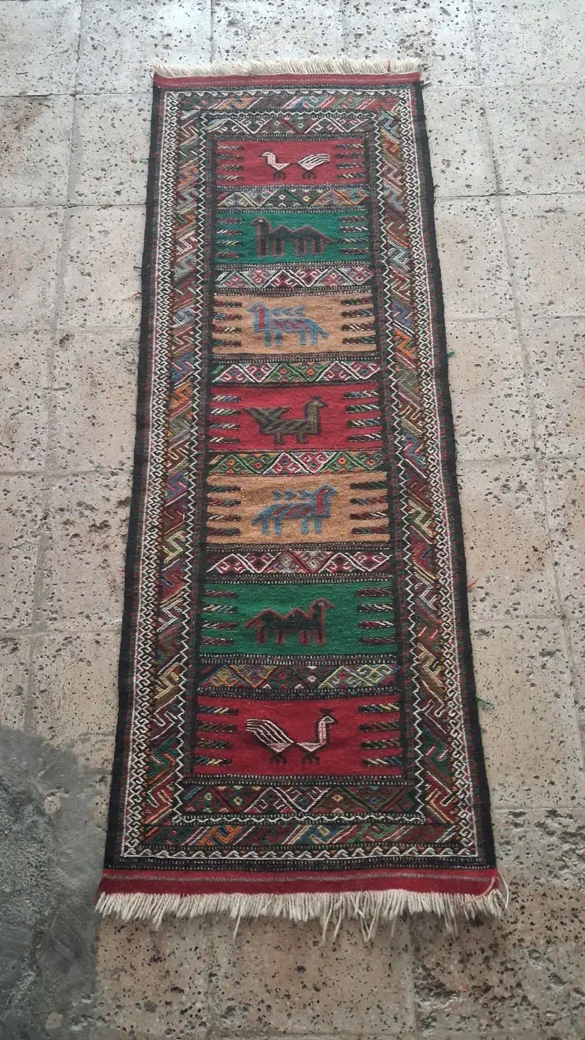 کناره دستباف اعلاء|گلیم، جاجیم، گبه|بجنورد, |دیوار