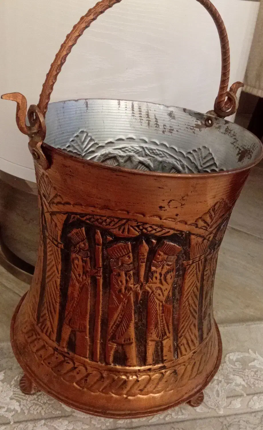 سطل مسی|کلکسیون اشیاء عتیقه|کرج, شاهین‌ویلا|دیوار