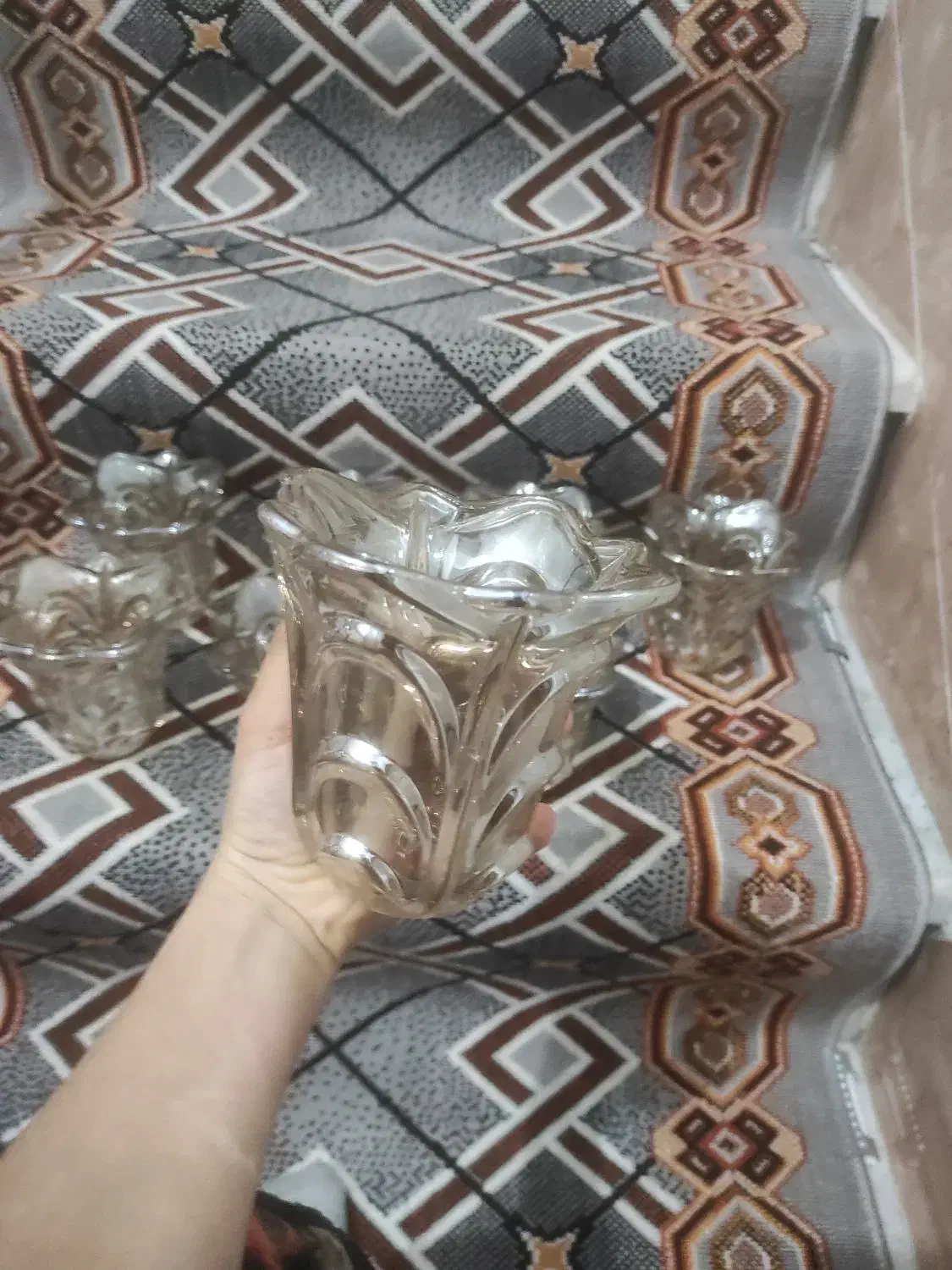 8عدد لاله ی لوستر رنگ طلایی|لوستر و چراغ آویز|زنجان, |دیوار