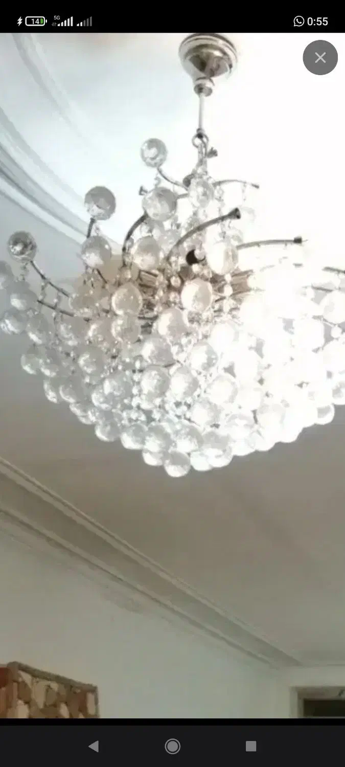 لوستر کریستال شیک|لوستر و چراغ آویز|فردیس, داوری|دیوار