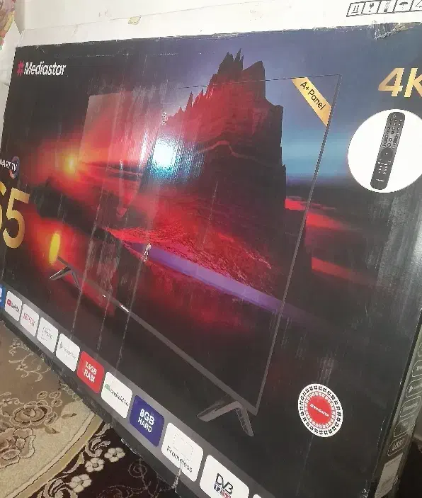 تلوزیون lcd مدیا استار mediastinum 65 اینچ|تلویزیون و پروژکتور|بندر گناوه, |دیوار