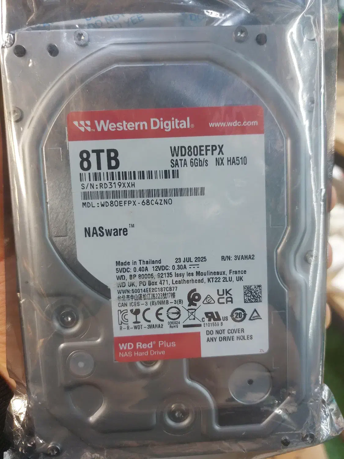 هارد ۸ترا اینترنال قرمز|قطعات و لوازم جانبی رایانه|رباطکریم, رباطکریم|دیوار