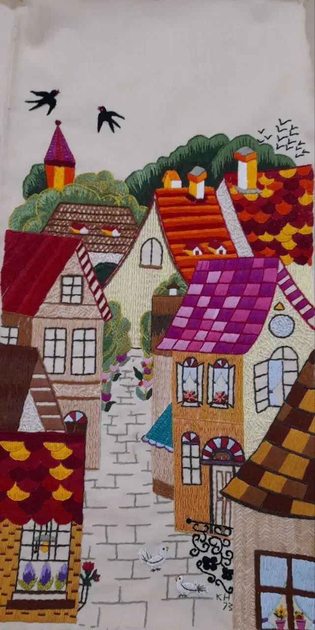 تابلوسوزندوزی بادست|کلکسیون اشیاء عتیقه|تهران, اکباتان|دیوار