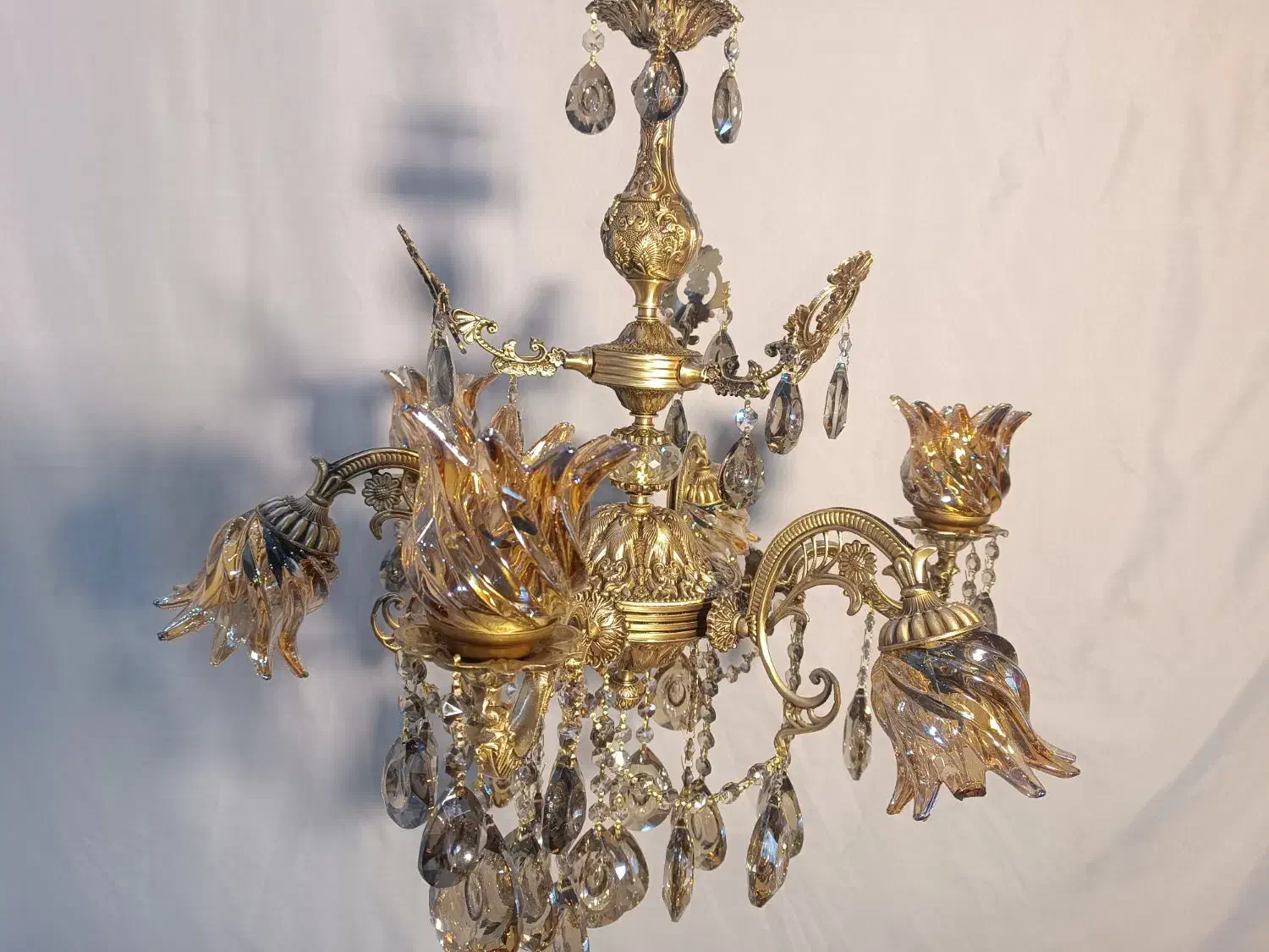 لوستربرنجی مدل غنچه اقساطی بخر باضمانت‌نامه|لوستر و چراغ آویز|الوند, |دیوار