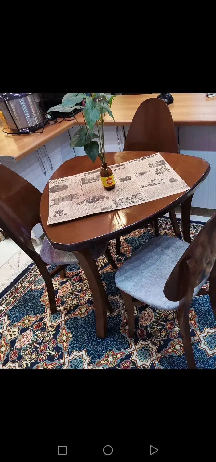 میز و صندلی ناهار خوری 3نفزه چوب راش نونو|میز و صندلی غذاخوری|شیراز, مسلم|دیوار